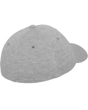 Load image into Gallery viewer, Grey Flexfit Double Jersey cap with grey logo
