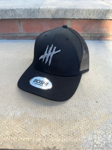New Black trucker with grey logo