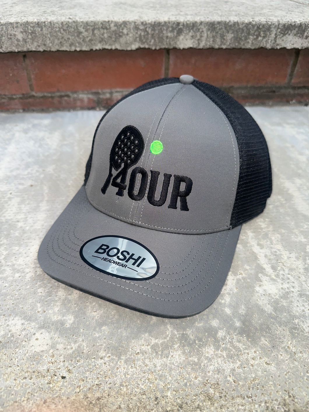 New Grey & bkack padel cap
