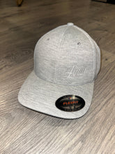 Load image into Gallery viewer, Grey Flexfit Double Jersey cap with grey logo
