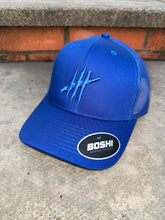 Load image into Gallery viewer, New royal blue trucker cap with blue logo
