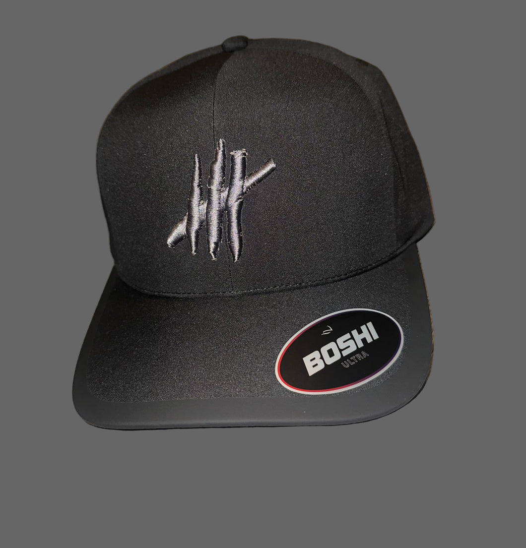 Black boshi ultra cap with grey logo – 4OUR Clothing Shop