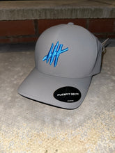 Load image into Gallery viewer, Grey delta cap with light blue logo
