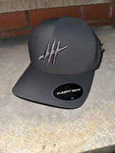Load image into Gallery viewer, Charcoal delta flexfit cap with charcoal logo
