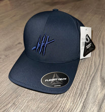 Load image into Gallery viewer, Navy delta flexfit sports cap with navy logo
