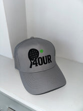 Load image into Gallery viewer, Black &amp; grey padel youths cap with grey logo
