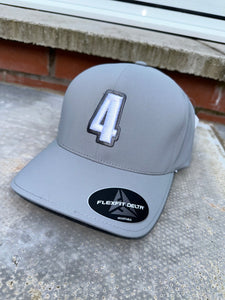 Grey delta cap with white & grey logo