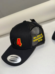 Black trucker cap with euro 2024 logo’s
