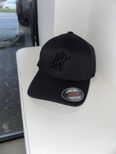 Load image into Gallery viewer, Black original flexfit cap with black logo
