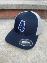 Load image into Gallery viewer, New navy/grey trucker with navy/white logo
