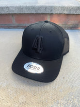 Load image into Gallery viewer, New Black trucker cap with black logo
