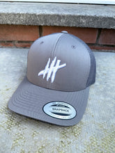 Load image into Gallery viewer, New Silver trucker cap with white logo
