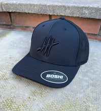 Load image into Gallery viewer, New All Black trucker cap with black logo
