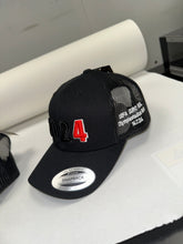 Load image into Gallery viewer, Black trucker cap with euro 2024 logo’s
