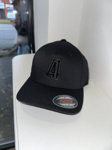 Black original flexfit cap with black logo