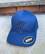 Load image into Gallery viewer, New Blue trucker cap with blue logo

