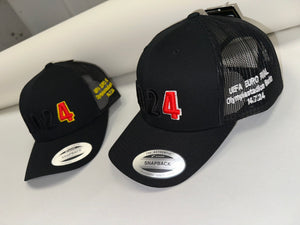 Black trucker cap with euro 2024 logo’s