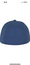 Load image into Gallery viewer, Royal blue delta flexfit cap with white logo
