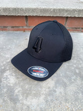 Load image into Gallery viewer, Black original tactel mesh cap with black logo
