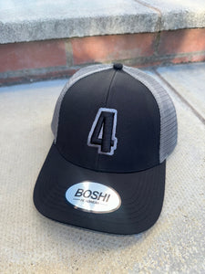 New Black & grey trucker cap with black & grey logo