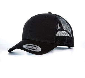 Dark grey & black trucker cap with grey logo