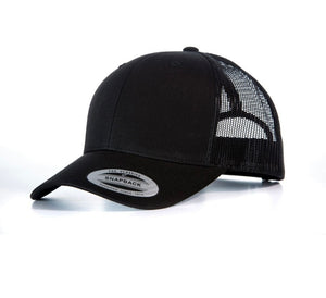 Dark grey & black trucker cap with black logo