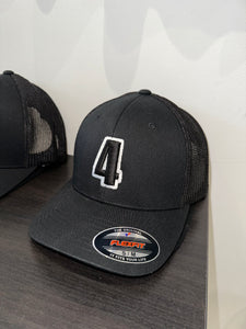 Black original flexfit cap with black & white logo
