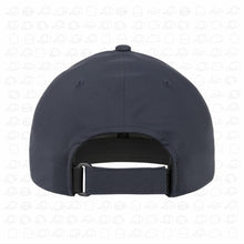Load image into Gallery viewer, Black delta flexfit cap with blue &amp; black logo
