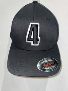 Black original flexfit cap with black logo
