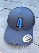 Load image into Gallery viewer, Navy trucker with blue &amp; black logo
